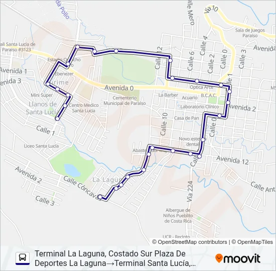 PERIFÉRICA PARAÍSO Bus Line Map