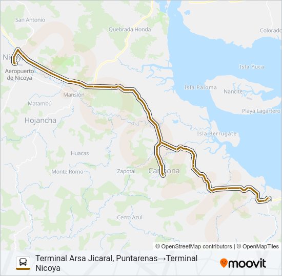 Mapa de NICOYA - JICARAL de 