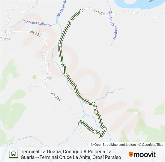 SERVICIO CONEXIÓN PALOMO - LA ALEGRÍA Bus Line Map