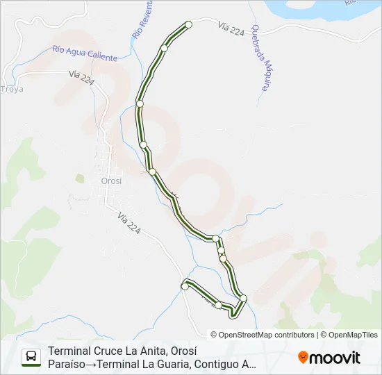 SERVICIO CONEXIÓN PALOMO - LA ALEGRÍA Bus Line Map