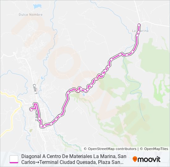 LA PALMERA (DISTRITO #9 SC) bus Line Map