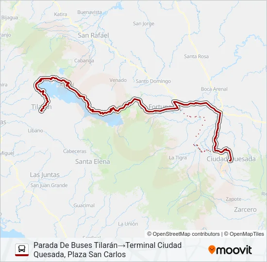 CIUDAD QUESADA - TILARÁN Bus Line Map