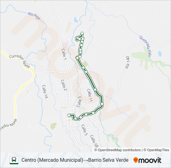 Mapa de CIUDAD QUESADA - CAMPO 2 de autobús