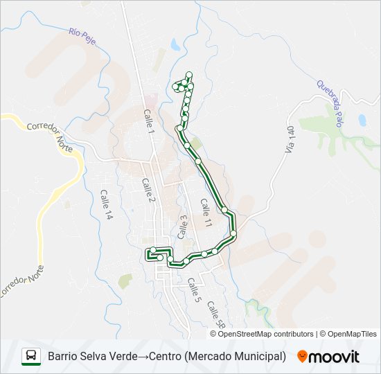 Mapa de CIUDAD QUESADA - CAMPO 2 de autobús