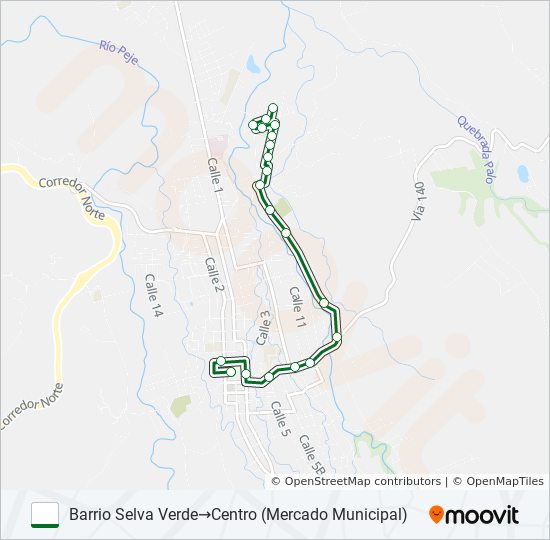 Mapa de CIUDAD QUESADA - CAMPO 2 de autobús