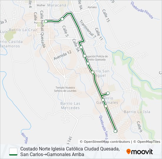 CIUDAD QUESADA - GAMONALES bus Line Map