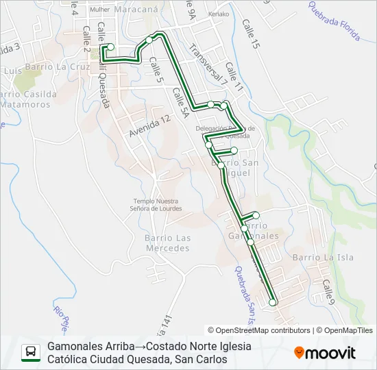 CIUDAD QUESADA - GAMONALES Bus Line Map