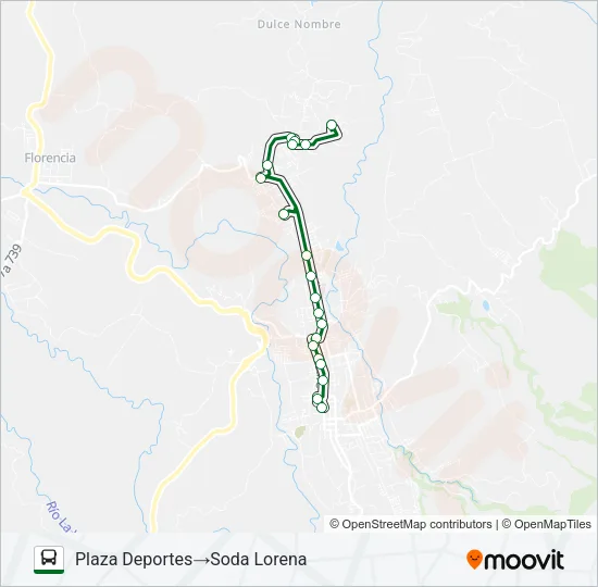 CIUDAD QUESADA - CEDRAL - LA PLAZA Bus Line Map