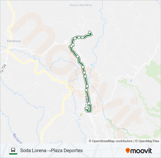 Mapa de CIUDAD QUESADA - CEDRAL - LA PLAZA de autobús