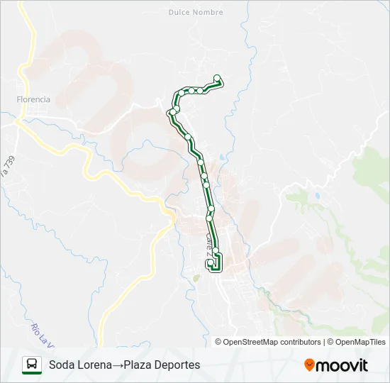 CIUDAD QUESADA - CEDRAL - LA PLAZA Bus Line Map