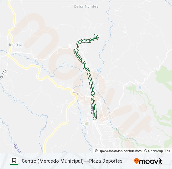 Mapa de CIUDAD QUESADA - CEDRAL - LA PLAZA de autobús