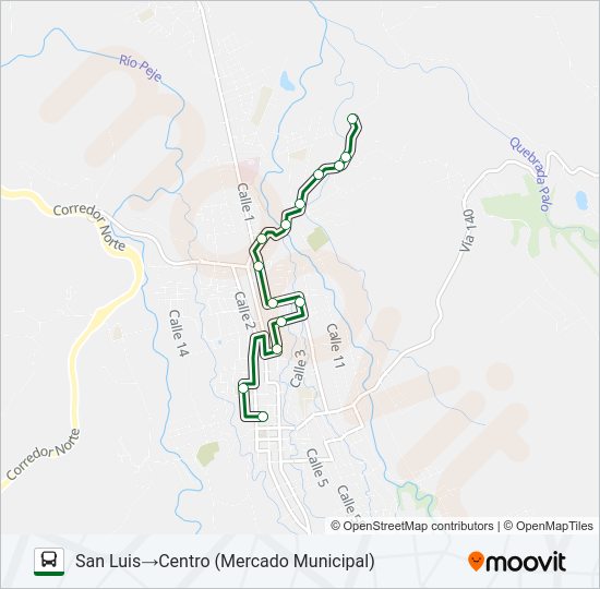 Mapa de CIUDAD QUESADA - CAMPO 1 - SAN LUIS de autobús