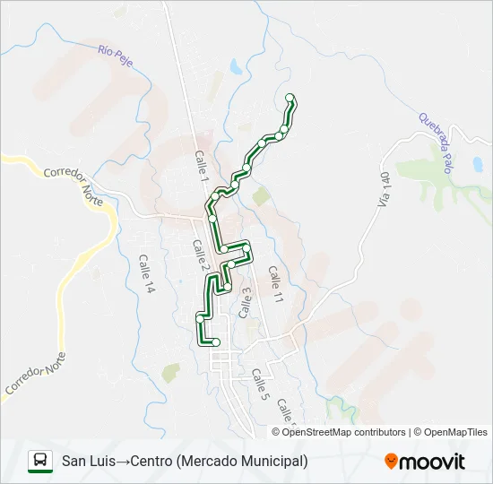CIUDAD QUESADA - CAMPO 1 - SAN LUIS Bus Line Map