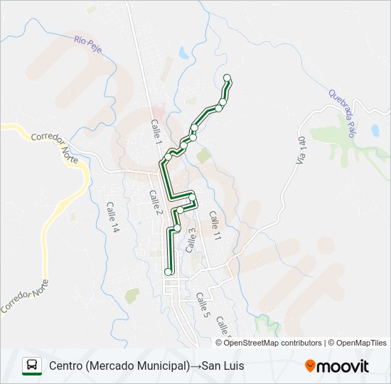Mapa de CIUDAD QUESADA - CAMPO 1 - SAN LUIS de autobús