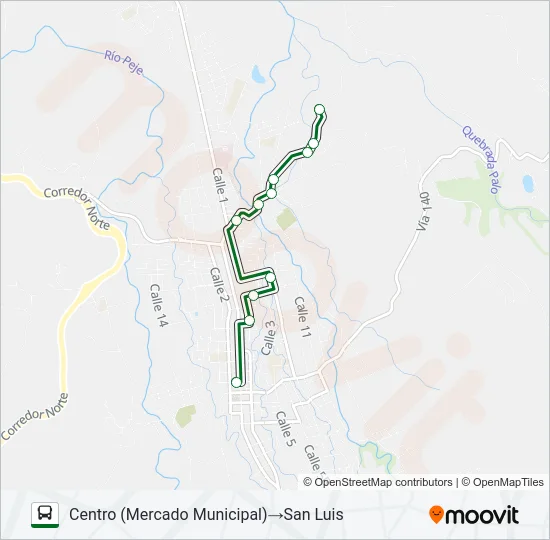 CIUDAD QUESADA - CAMPO 1 - SAN LUIS Bus Line Map