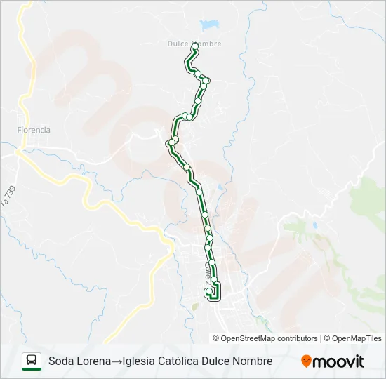CIUDAD QUESADA - CEDRAL - SAN RAMÓN Bus Line Map