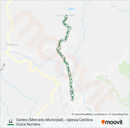 CIUDAD QUESADA - CEDRAL - DULCE NOMBRE Bus Line Map