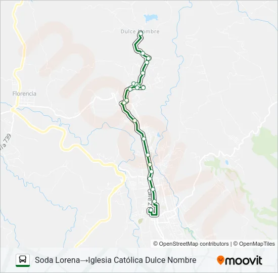 CIUDAD QUESADA - CEDRAL - DULCE NOMBRE Bus Line Map