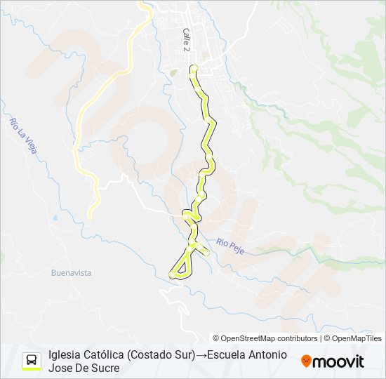 Mapa de CENTRO-SUCRE de autobús