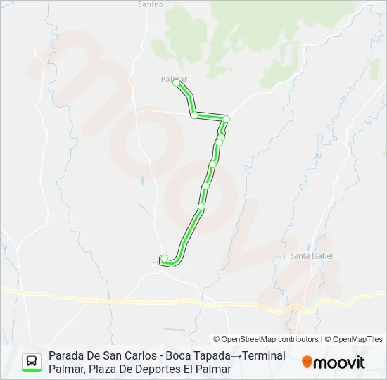 Mapa de PITAL - VERACRUZ de autobús