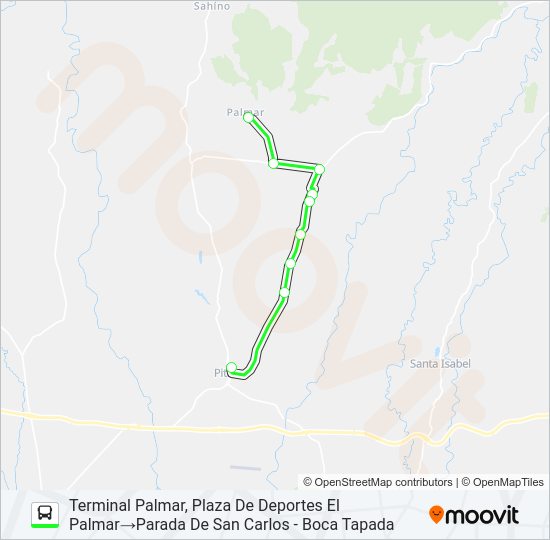 Mapa de PITAL - VERACRUZ de autobús