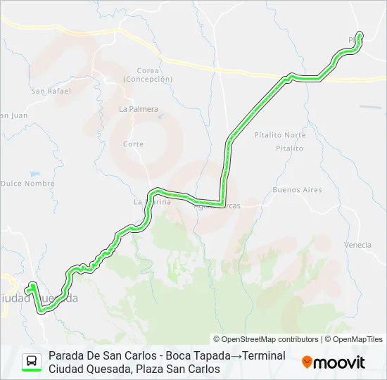 CIUDAD QUESADA - PITAL Bus Line Map