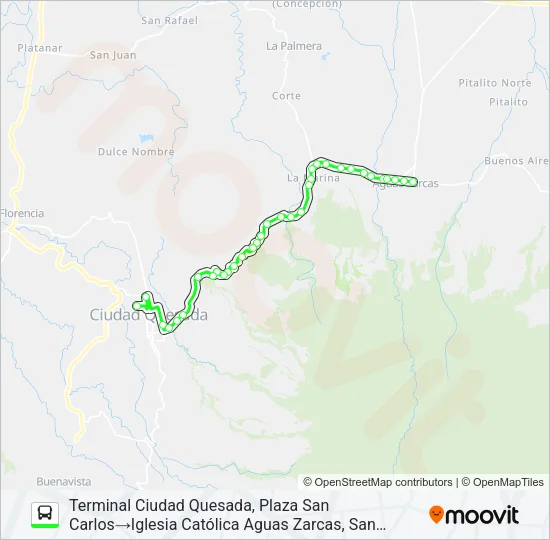 AGUAS ZARCAS (DISTRITO #4 SC) Bus Line Map