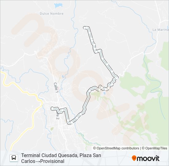 Mapa de CIUDAD QUESADA - LINDA VISTA de autobús