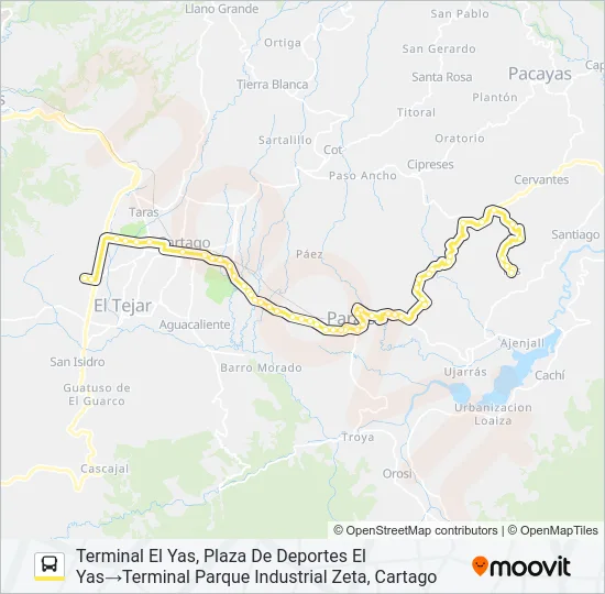 EL YAS - LA FLOR - PARQUE INDUSTRIAL (ESPECIALES) Bus Line Map