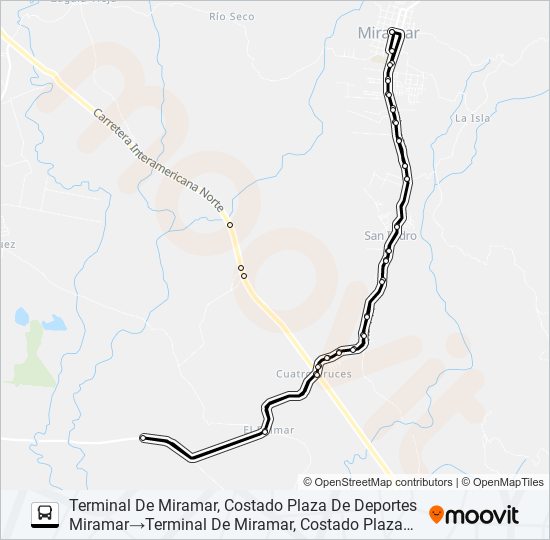 Mapa de PERÍFERICA MIRAMAR de autobús