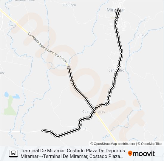 Mapa de PERÍFERICA MIRAMAR de autobús