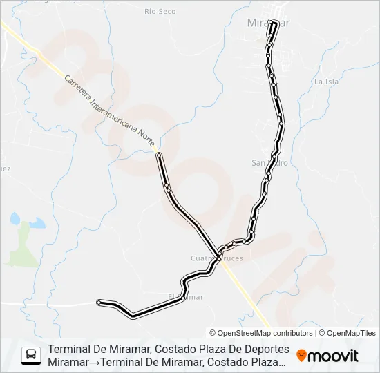 PERÍFERICA MIRAMAR Bus Line Map