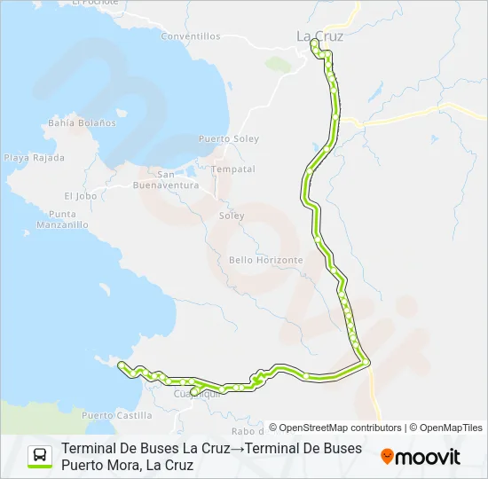 CUAJINIQUIL - INTERSECCIÓN INTERAMERICANA NORTE Bus Line Map