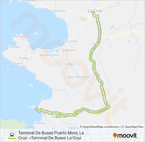 Mapa de CUAJINIQUIL - INTERSECCIÓN INTERAMERICANA NORTE de autobús