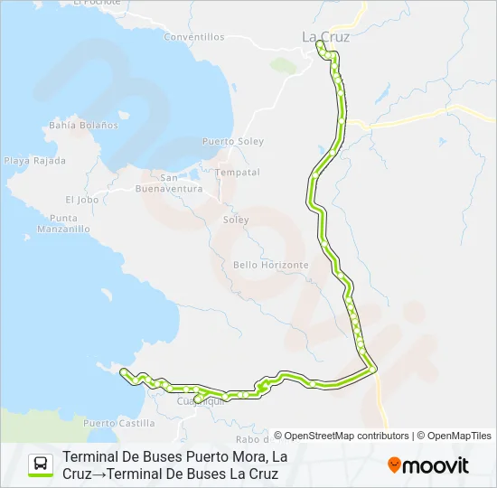 CUAJINIQUIL - INTERSECCIÓN INTERAMERICANA NORTE Bus Line Map