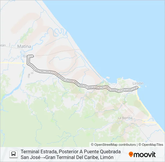 LIMÓN - ESTRADA Bus Line Map