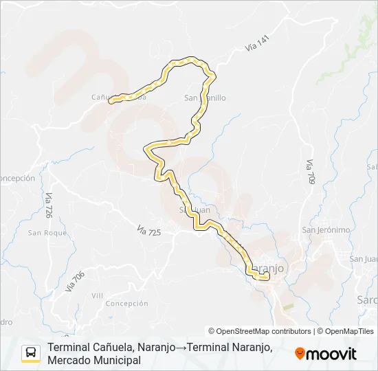 NARANJO - SAN JUANILLO  Line Map