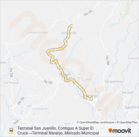 Mapa de NARANJO - SAN JUANILLO de 