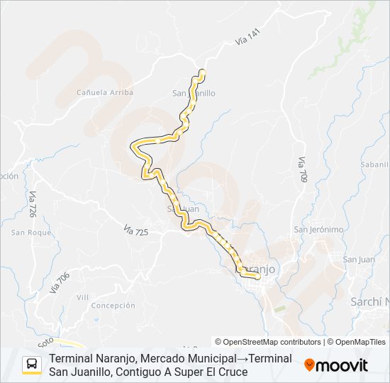 NARANJO - SAN JUANILLO  Line Map