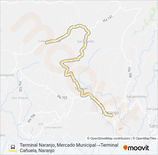 Mapa de NARANJO - SAN JUANILLO de 