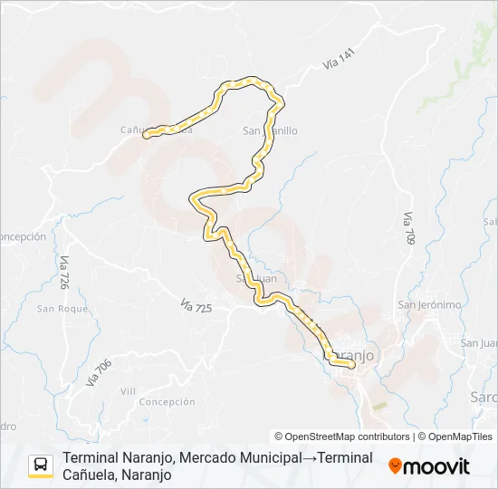 NARANJO - SAN JUANILLO  Line Map