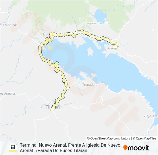TILARÁN - NUEVO ARENAL Bus Line Map