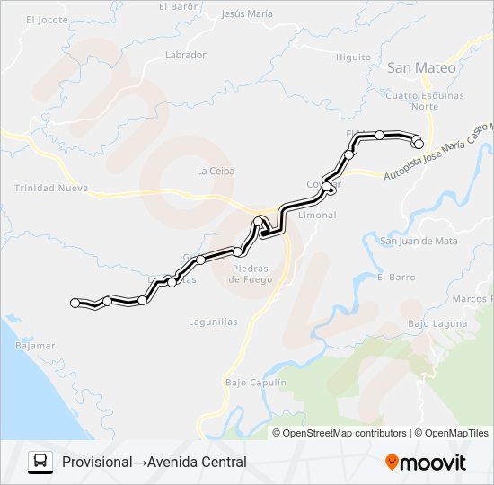 OROTINA - SANTA RITA Bus Line Map