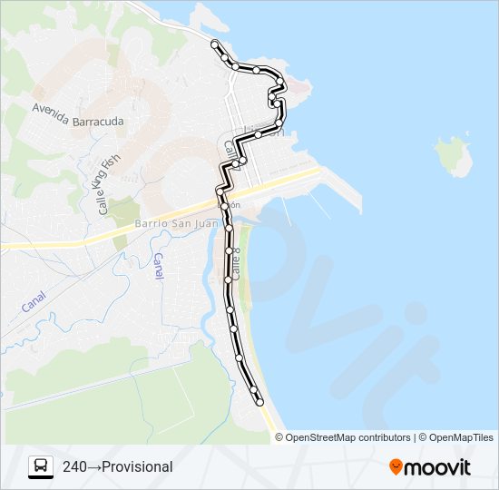 Mapa de LIMON - Bº CRISTOBAL COLON - Bº LA TRINIDAD de autobús