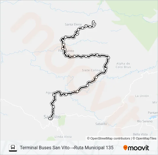 SAN VITO - FILA DE TIGRE Bus Line Map
