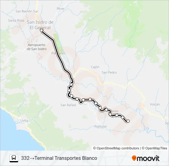 SAN ISIDRO - SAN ANTONIO - CHINA KICHA Bus Line Map
