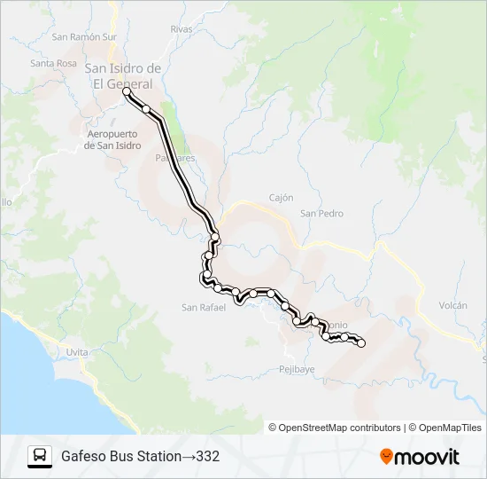 SAN ISIDRO - SAN ANTONIO - CHINA KICHA Bus Line Map