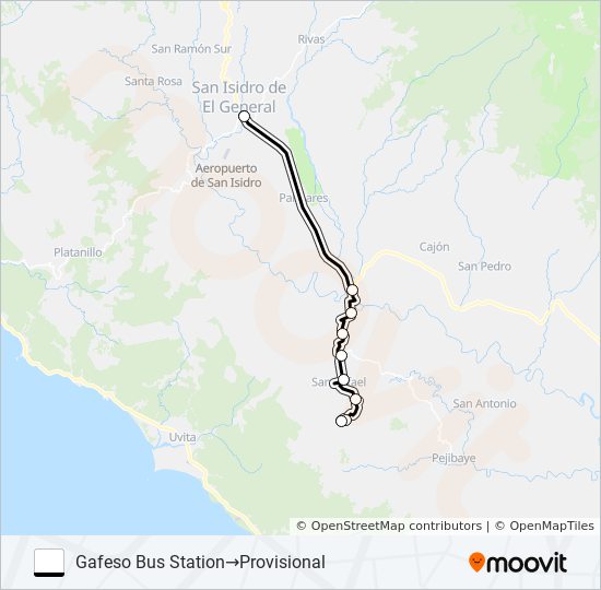 Mapa de SAN ISIDRO - VILLA ARGENTINA - LA SIERRA de autobús