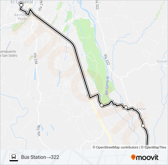 Mapa de SAN ISIDRO -  LA LINDA - GENERAL VIEJO - MIRAFLORES de autobús