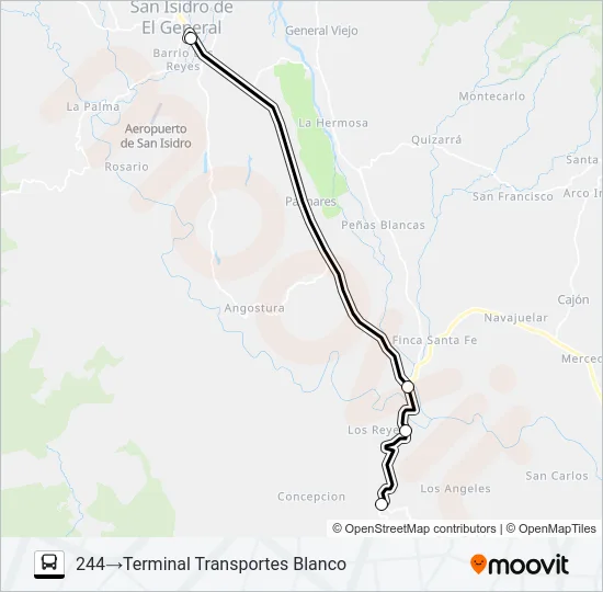 SAN ISIDRO  -  CRISTO REY -  SAN CARLOS  -  SAN PABLO Bus Line Map